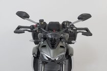 SW Motech Lever guards with wind protection, Black - Ducati