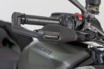 SW Motech Lever guards with wind protection, Black - Ducati