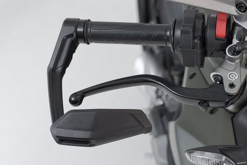 SW Motech Lever guards with wind protection, Black - Ducati