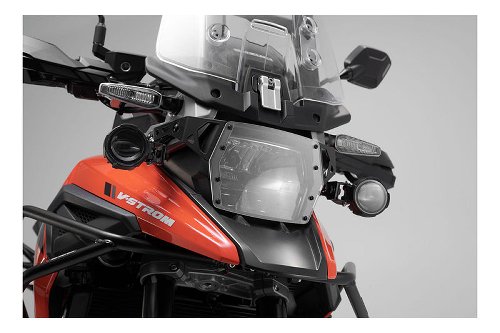 SW Motech EVO fog light kit black. Suzuki V-Strom 1050 .