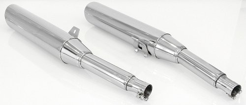 Mistral Silencer kit, slashcut, polished, with homologation