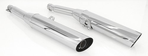 Mistral Silencer kit, slashcut, polished, with homologation