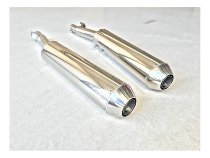 Mistral Silencer kit, conical, polished, homologation - Moto