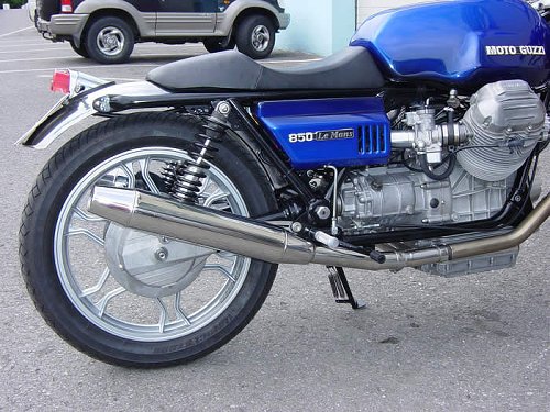 Mistral coppia Silenziatori inox lucido EG-ABE - Moto Guzzi