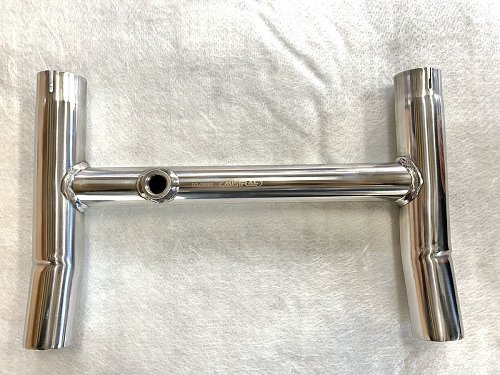 Mistral interference pipe, VA, polished, with Lambda - Moto