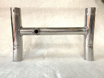 Mistral interference pipe, VA, polished, with Lambda - Moto