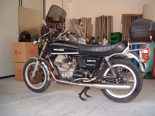 Mistral jeu de silencieux VA, inox poli, EG-ABE - Moto Guzzi