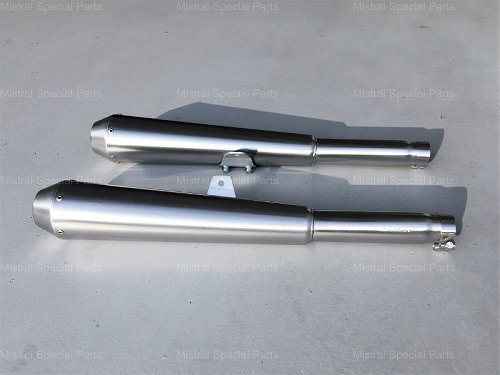 Mistral Silencer kit, conical, short, mat, with homologation