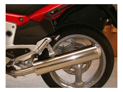 Mistral exhaust, round, stainless steel, polished, Euro3,