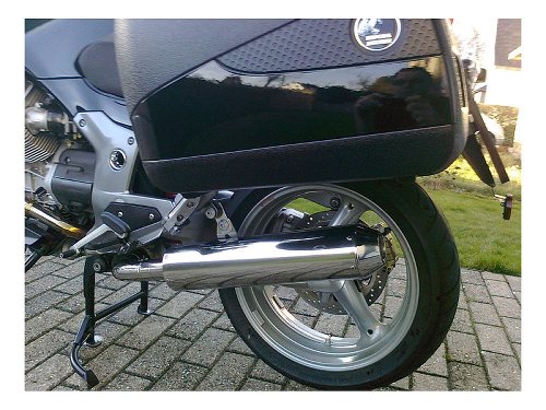 Mistral Auspuff, rund, VA, poliert, mit EG-ABE - Moto Guzzi