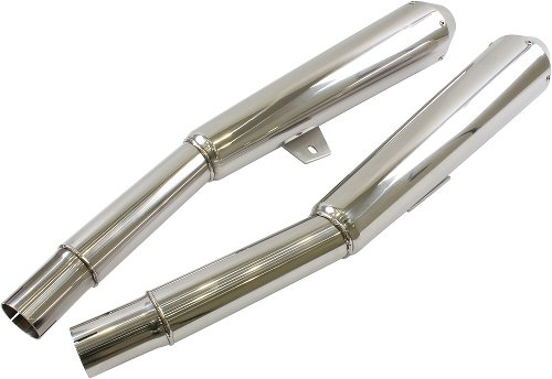 Mistral Silencer kit, conical, polished, with homologation -