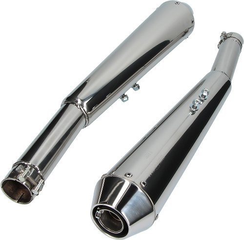 Mistral exhaust kit, conical, stainless steel, polished,