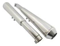 Mistral Silencer kit, conical, polished, with homologation -