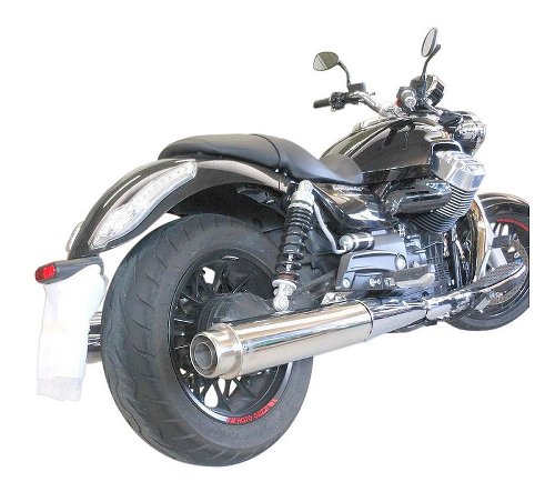 Mistral coppia silenziatori INOX lucido, EG-ABE - Moto Guzzi