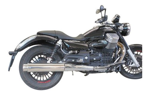 Mistral Auspuff-Satz, Custom, VA, poliert, mit EG-ABE - Moto