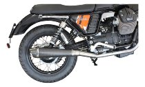 Mistral coppia marmitte carbonio conico calotta - Moto Guzzi