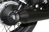 Mistral Silenz. inox conico Short nero omol. - Moto Guzzi V7