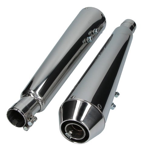 Mistral Silencer kit, conical, short, polished, with