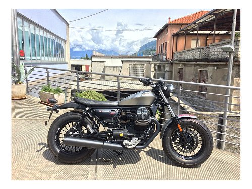 Mistral marmitte coniche, nere, EG-ABE - Moto Guzzi V9