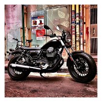 Mistral marmitte coniche, nere, EG-ABE - Moto Guzzi V9