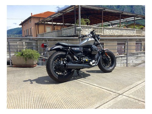 Mistral marmitte coniche, nere, EG-ABE - Moto Guzzi V9