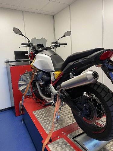 Échappement Mistral, conique, inox, mat, Euro4 - Moto Guzzi