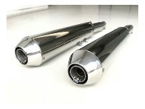 Mistral Silencer kit, double conical, polished, Euro4 - Moto