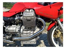 Mistral Manifold kit, stainless-steel, mat - Moto Guzzi