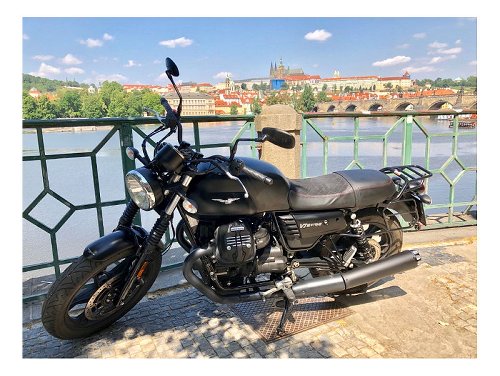 Mistral Silenc., Inox cónico,negro Euro4 - Moto Guzzi V7 III