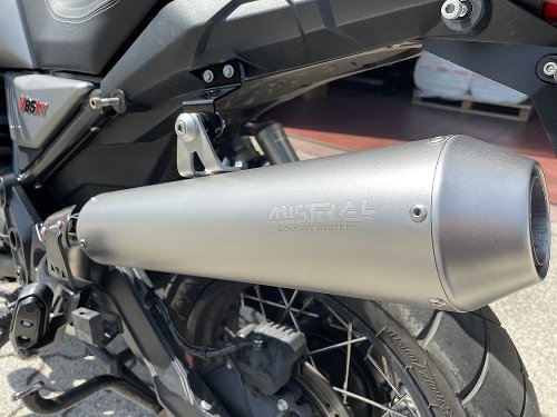 Mistral Auspuff, konisch, VA, Eisgrau, Euro4 - Moto Guzzi