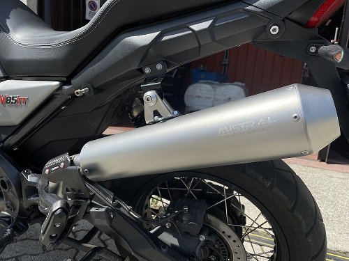 Mistral Auspuff, konisch, VA, Eisgrau, Euro4 - Moto Guzzi