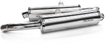 Mistral exhaust kit, oval, stainless steel, polished, flat,