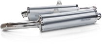 Mistral exhaust kit, oval, stainless steel, ice grey, flat,