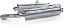 Mistral exhaust kit, round, stainless steel, ice grey, flat,