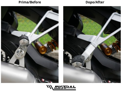 Mistral Extenders for passenger’s footpegs, matt black – MG