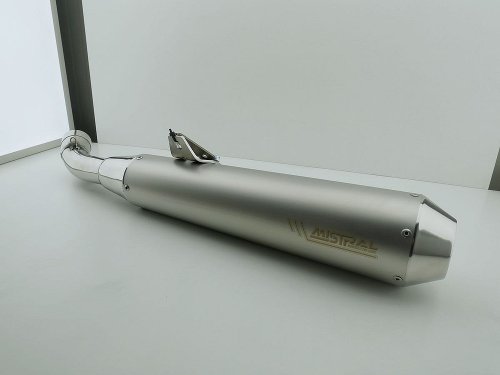 Mistral exhaust, conical, stainless steel, ice-grey, Euro3,