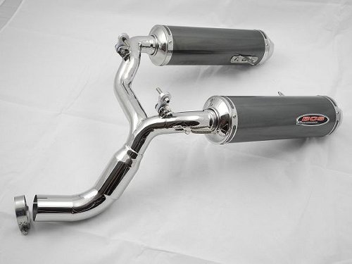 DÄS Exhaust system 2-2, high with homologation, carbon -