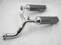 DÄS Exhaust system 2-2, high with homologation, carbon -