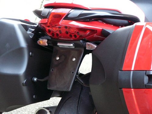 DÄS Licence plate bracket carbon fiber with indicator - Moto