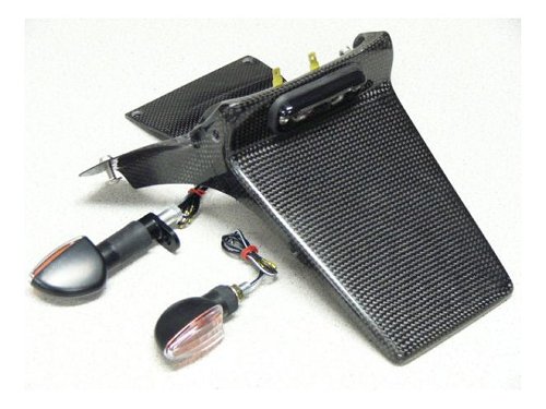 DÄS Licence plate bracket carbon fiber with indicator - Moto