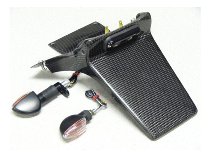 DÄS Licence plate bracket carbon fiber with indicator - Moto