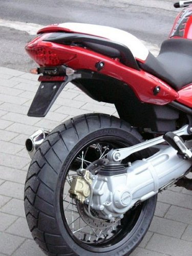 DÄS Licence plate bracket carbon fiber with indicator - Moto