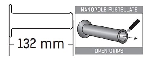 Manopole set in gomma, gommapiuma, nero