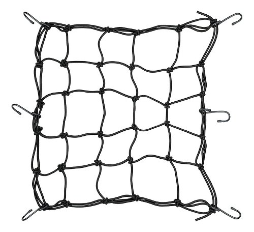 Luggage net 6 hooks, black, 40 X 40 cm