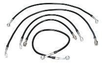 Spiegler Brake hose kit 5 pieces black/silver - Moto Guzzi