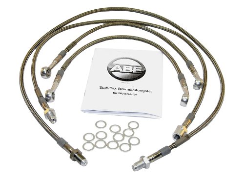 Spiegler Brake hose kit 4 pieces, w/o shrink hose, silver -