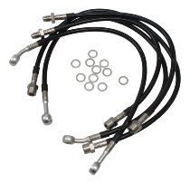 Spiegler Bremsleitungs.-Set, 5 teilig, schwarz/silber - Moto