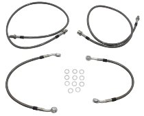 Spiegler Brake hose kit 4 parts, transparent/silver - Moto