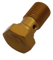 Spiegler banjo bolt M10x1 - aluminium short M10x1 gold