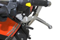 Moto Guzzi Brake-clutch lever kit, long, silver, black - V7